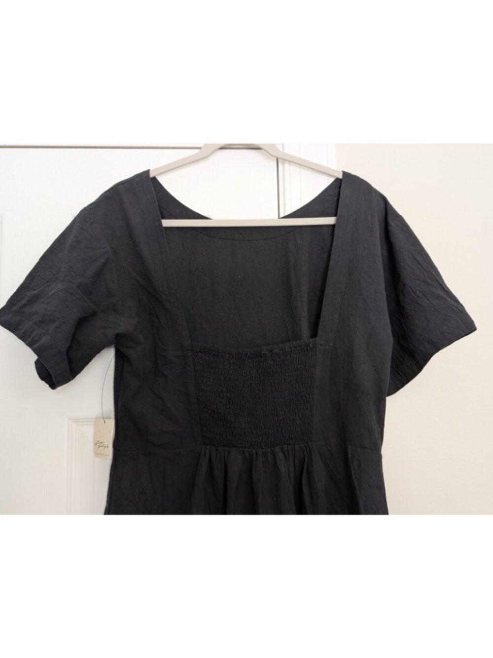 Free PeopleWomen's Black Marcella Midi DressSize XL Luxury Old Money - Picture 7 of 13